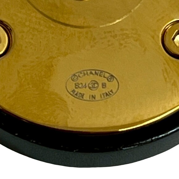 CHANEL Authentic Black Logo Earrings - Picture 2 of 5